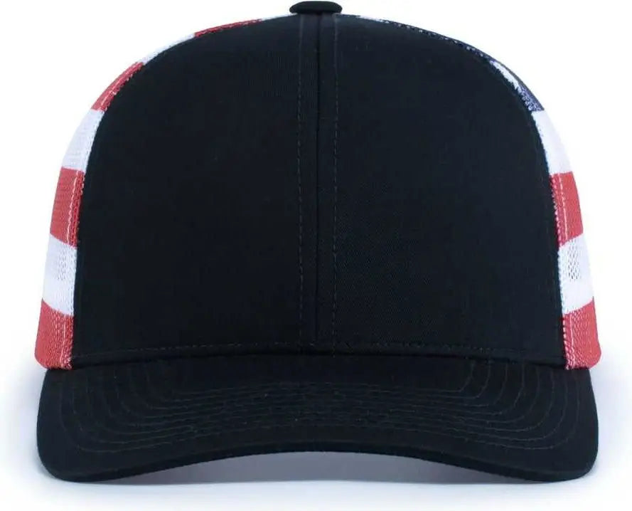 Pacific Headwear 104p Printed Trucker Cap - Navy Usa - Usa / 7’’ - 7 7/8’’