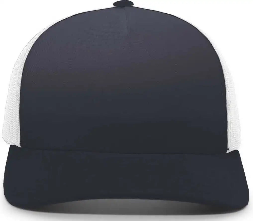 Pacific Headwear 105c 5-panel Trucker Snapback Cap - Navy White - 7’’ - 7 7/8’’
