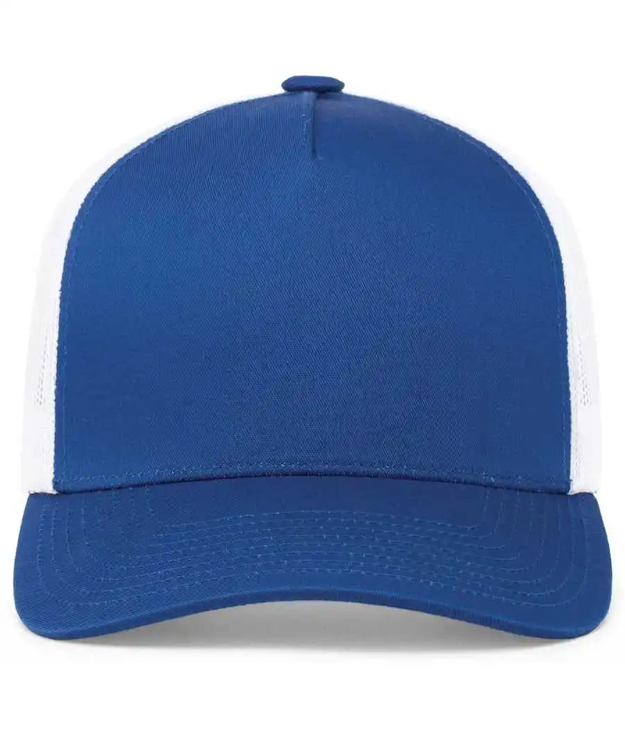Pacific Headwear 105c 5 Panel Trucker Snapback Cap Royal White / 7’’ 7 7/8’’
