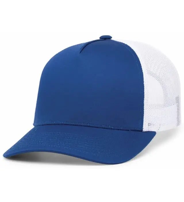 Pacific Headwear 105c 5-panel Trucker Snapback Cap - Royal White