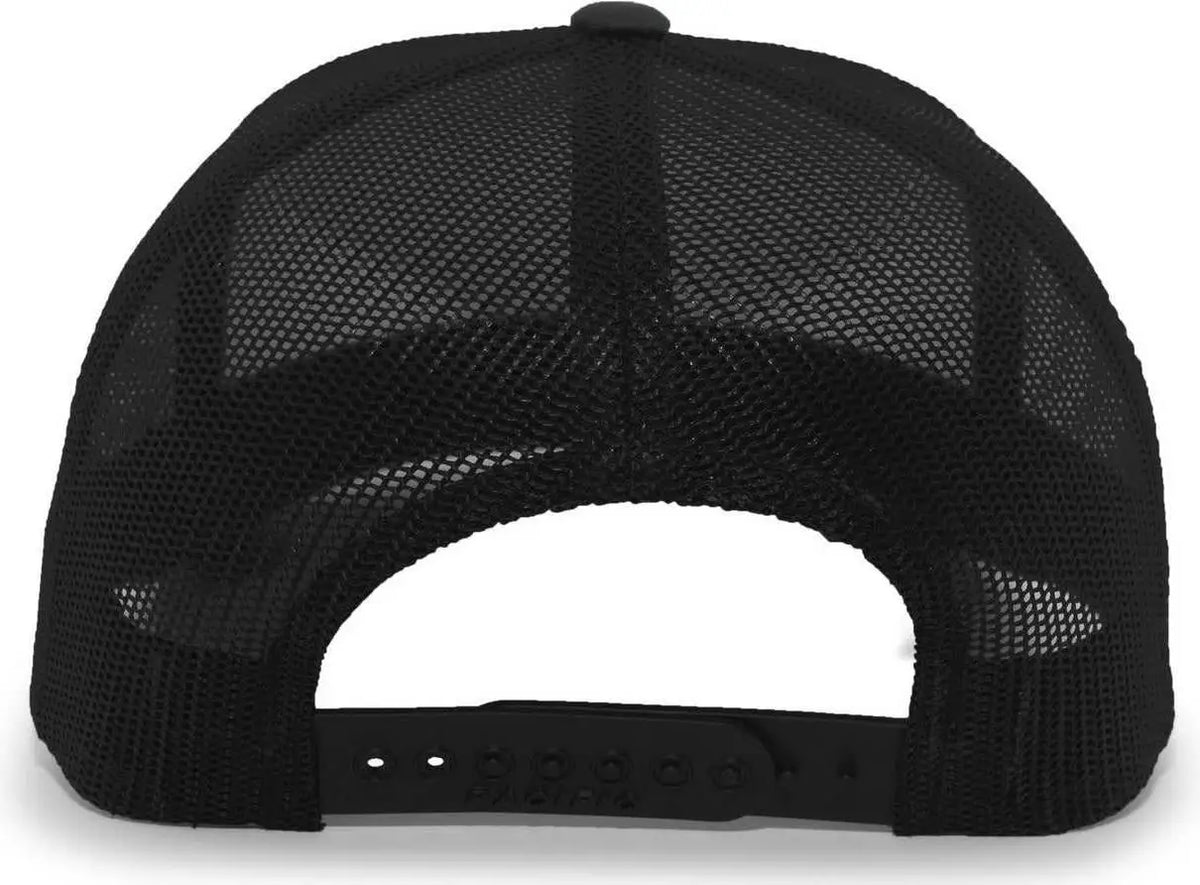 Pacific Headwear 105c 5-panel Trucker Snapback Cap - White Black - 7’’ - 7 7/8’’