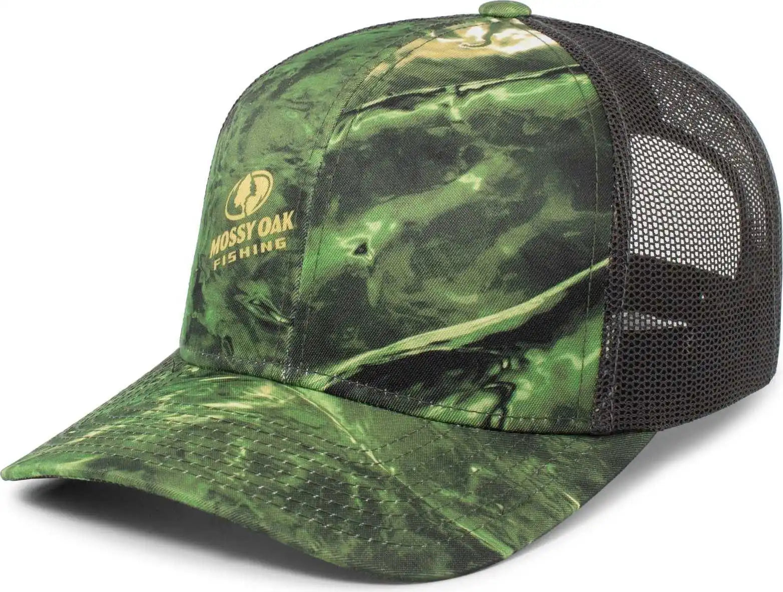 Pacific Headwear 107c Mossy Oak Trucker Snapback - Wakeform Confluence Lt Charcoal - Gray / 7’’ 7 7/8’’