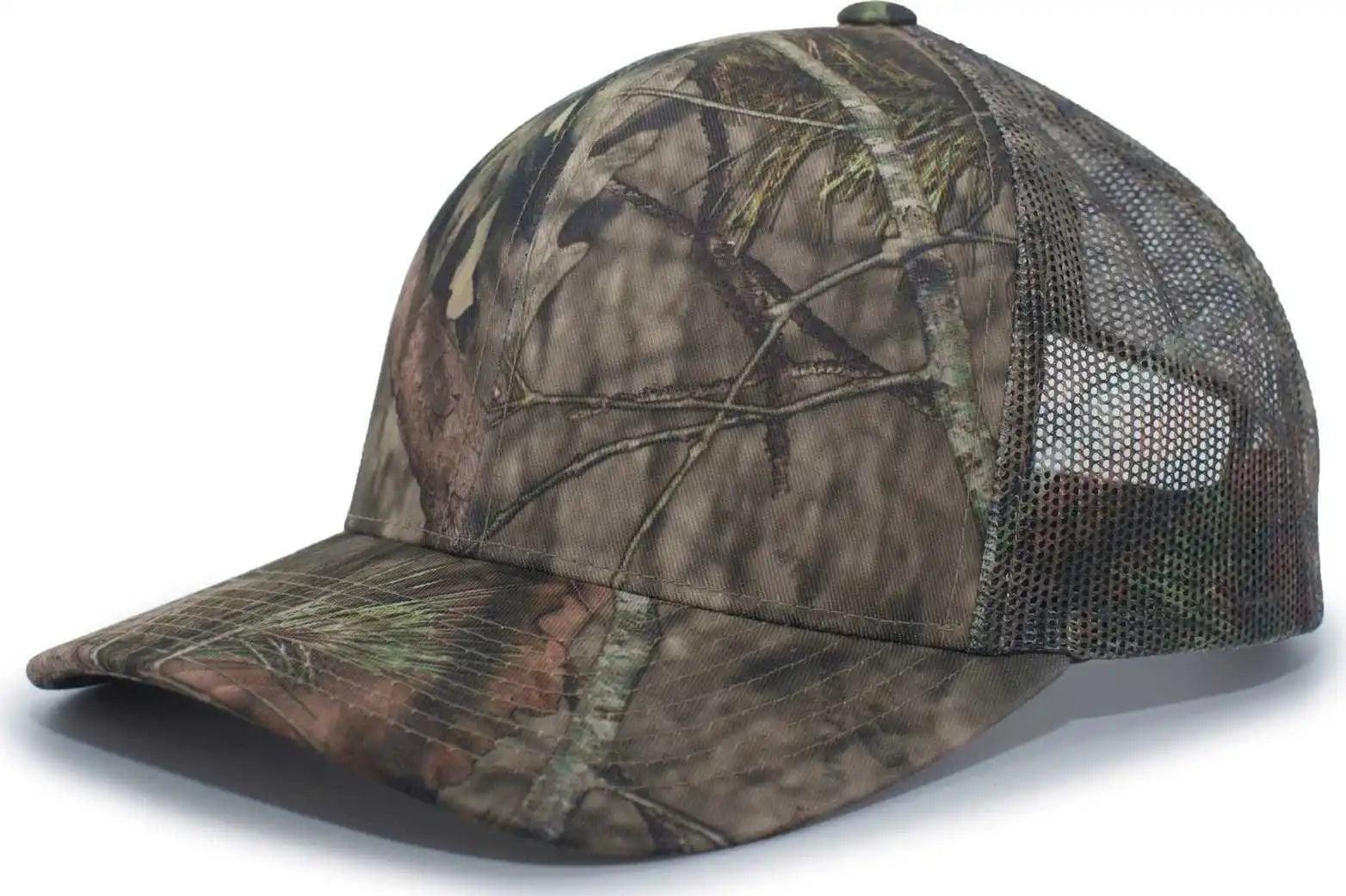 Pacific Headwear 108c Camo Trucker Snapback Cap - Break-up Country Coun - Mossy Oak / 7’’ - 7 7/8’’