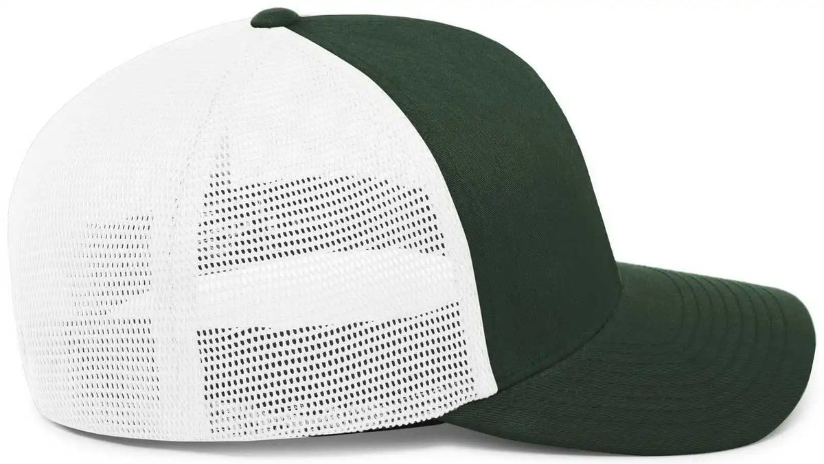 Pacific Headwear 110f Trucker Flexfit Snapback Cap - Dark Green White - Forest / 7’’ 7 7/8’’