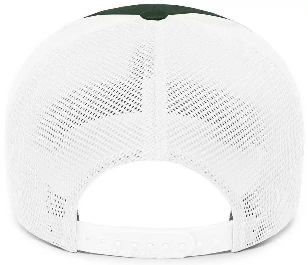 Pacific Headwear 110f Trucker Flexfit Snapback Cap - Dark Green White - Forest / 7’’ 7 7/8’’