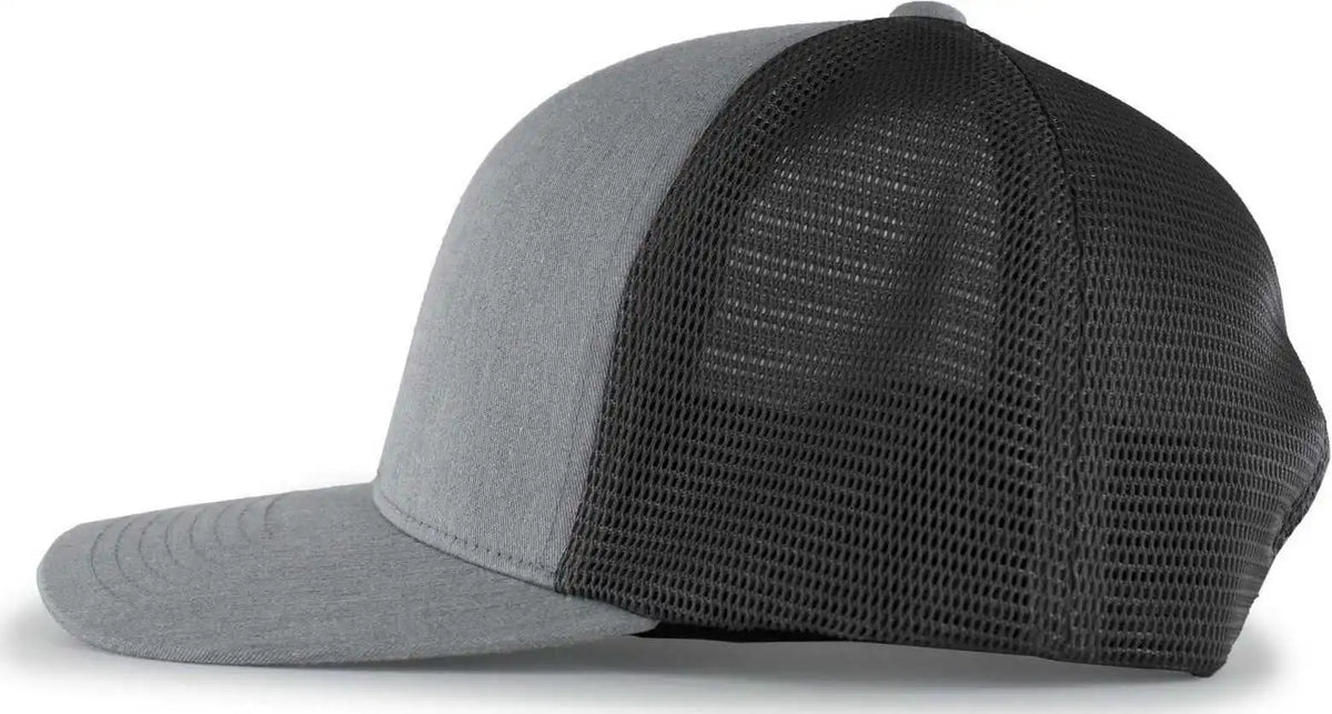 Pacific Headwear 110f Trucker Flexfit Snapback Cap - Heather Grey Lt Charcoal - 7’’ - 7 7/8’’