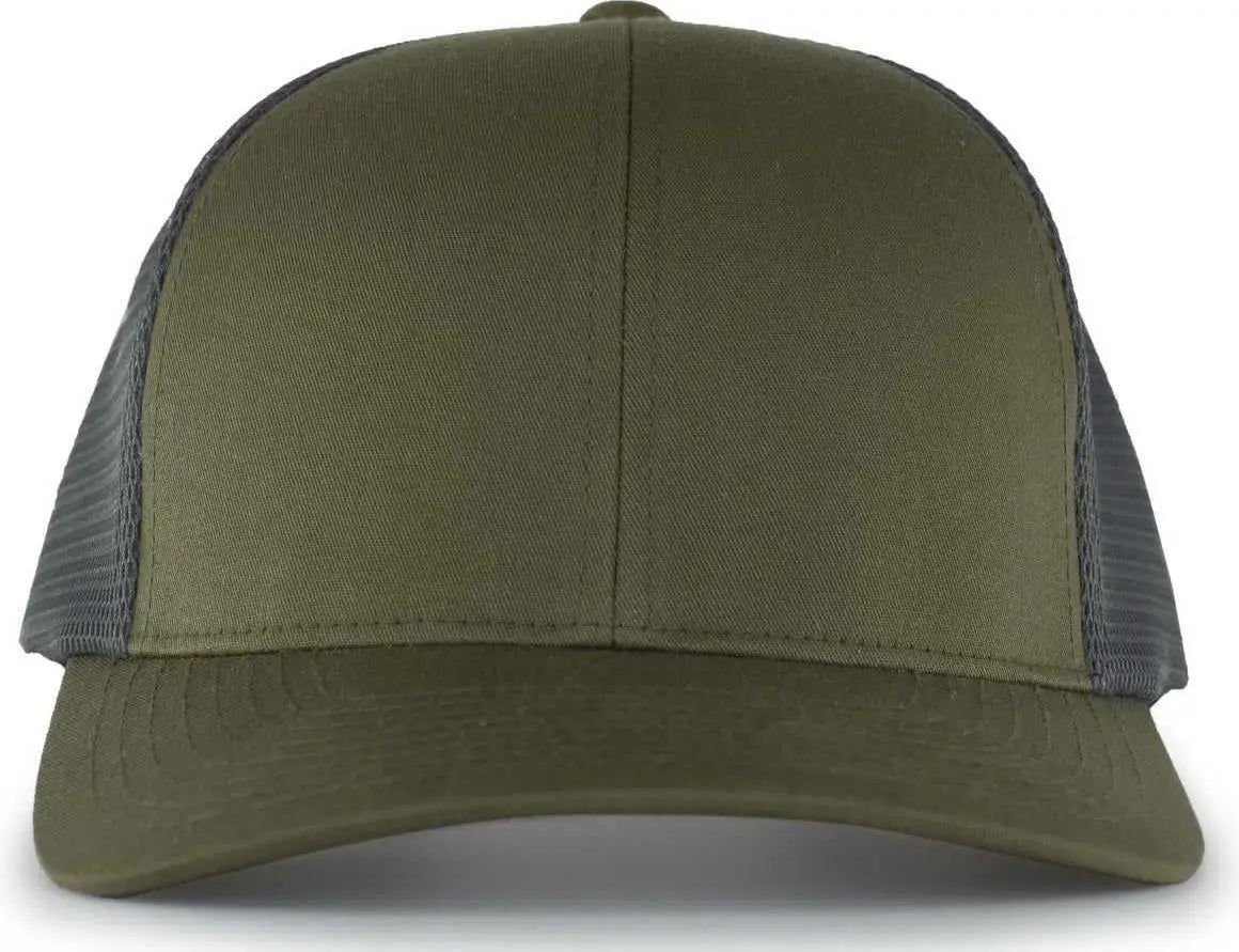 Pacific Headwear 110f Trucker Flexfit Snapback Cap - Moss Graphite