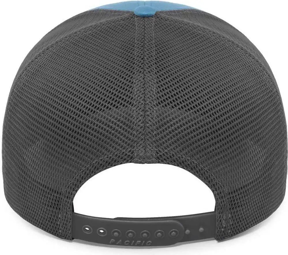Pacific Headwear 110f Trucker Flexfit Snapback Cap - Ocean Blue Lt Charcoal - Gray / 7’’ 7 7/8’’