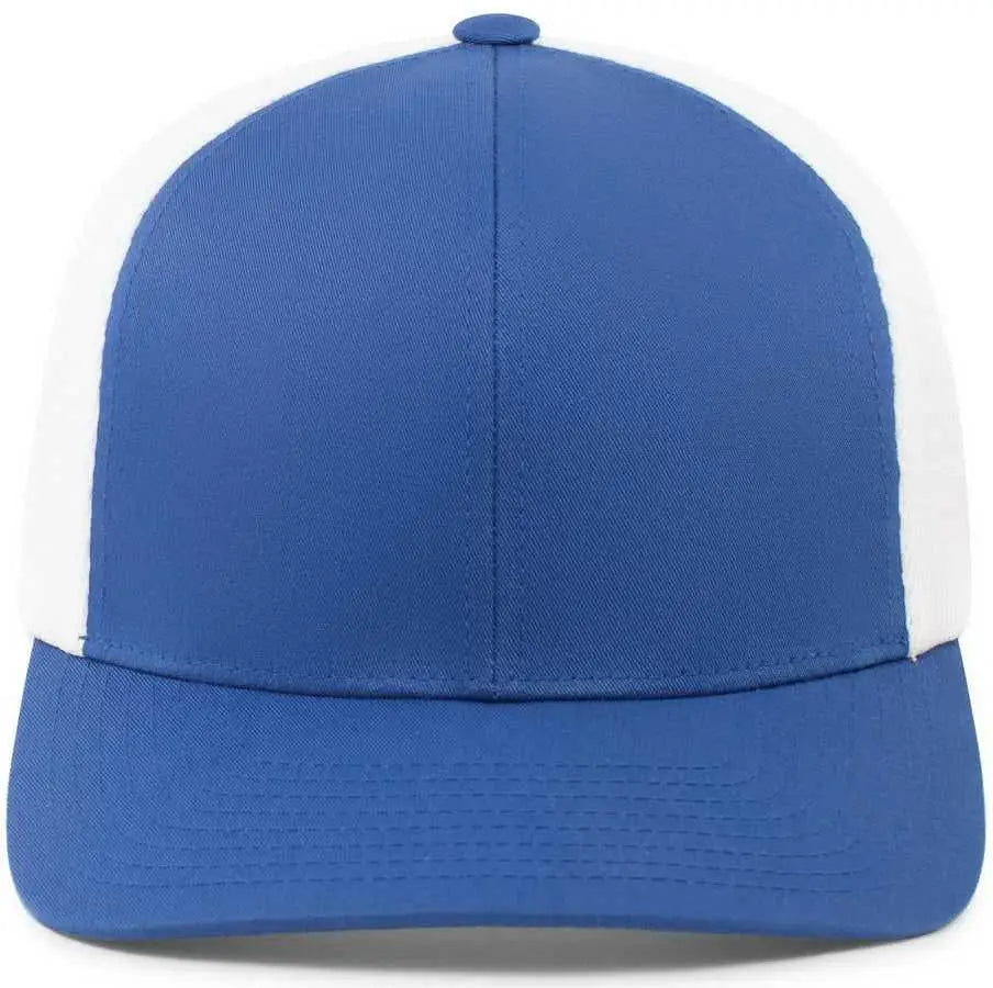 Pacific Headwear 110f Trucker Flexfit Snapback Cap - Royal White - 7’’ 7 7/8’’