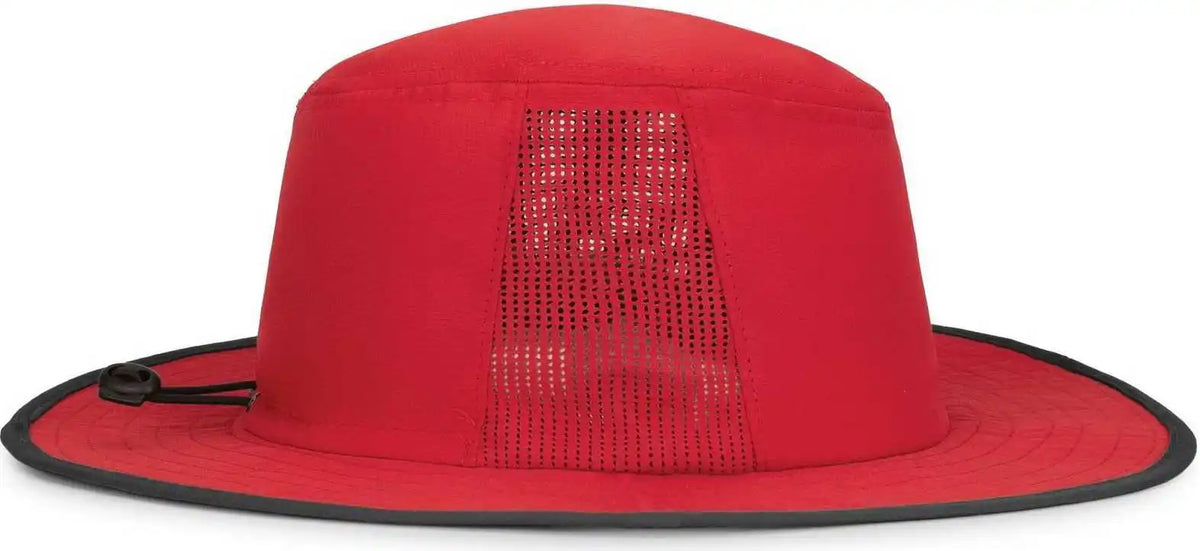 Pacific Headwear 1964b Perforated Legend Boonie - Red Graphite - Dark Gray / 7’’ 7 7/8’’