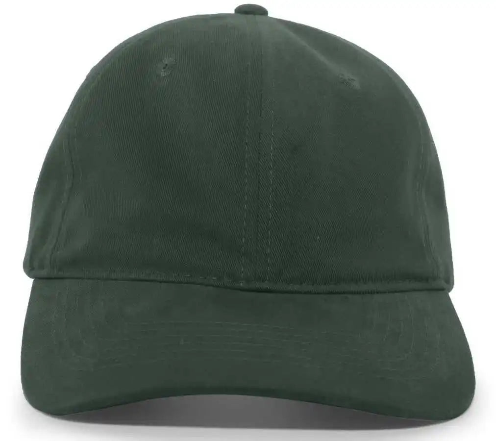 Pacific Headwear 201c Brushed Cotton Twill Buckle Back Cap - Hunter - Forest / 7’’ - 7 7/8’’