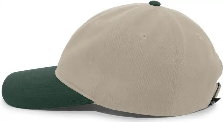 Pacific Headwear 201c Brushed Cotton Twill Buckle Back Cap - Khaki Hunter - Forest / 7’’ - 7 7/8’’