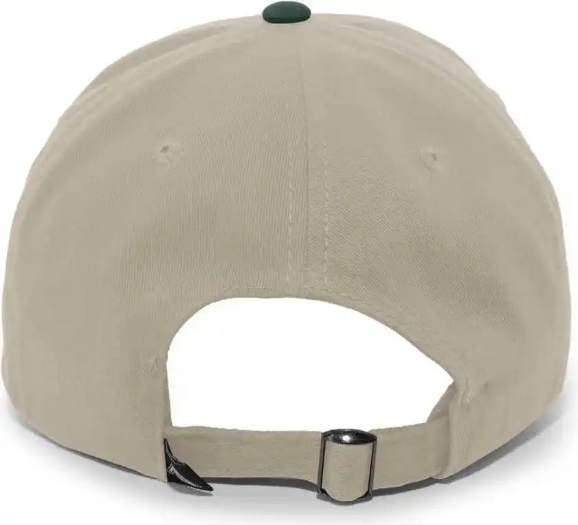 Pacific Headwear 201c Brushed Cotton Twill Buckle Back Cap - Khaki Hunter - Forest / 7’’ - 7 7/8’’