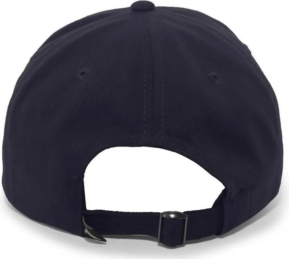 Pacific Headwear 201c Brushed Cotton Twill Buckle Back Cap - Navy - 7’’ - 7 7/8’’
