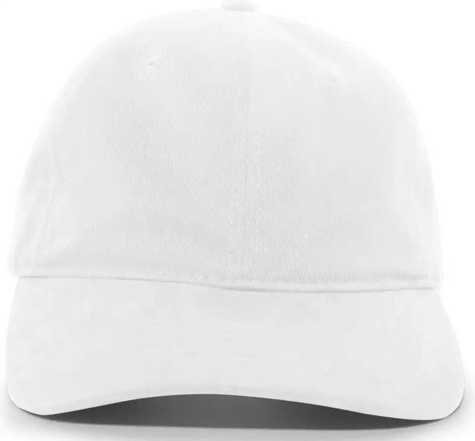 Pacific Headwear 201c Brushed Cotton Twill Buckle Back Cap - White - 7’’ - 7 7/8’’