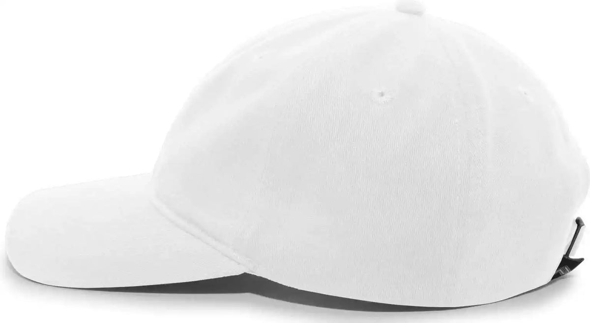 Pacific Headwear 201c Brushed Cotton Twill Buckle Back Cap White / 7’’ 7 7/8’’