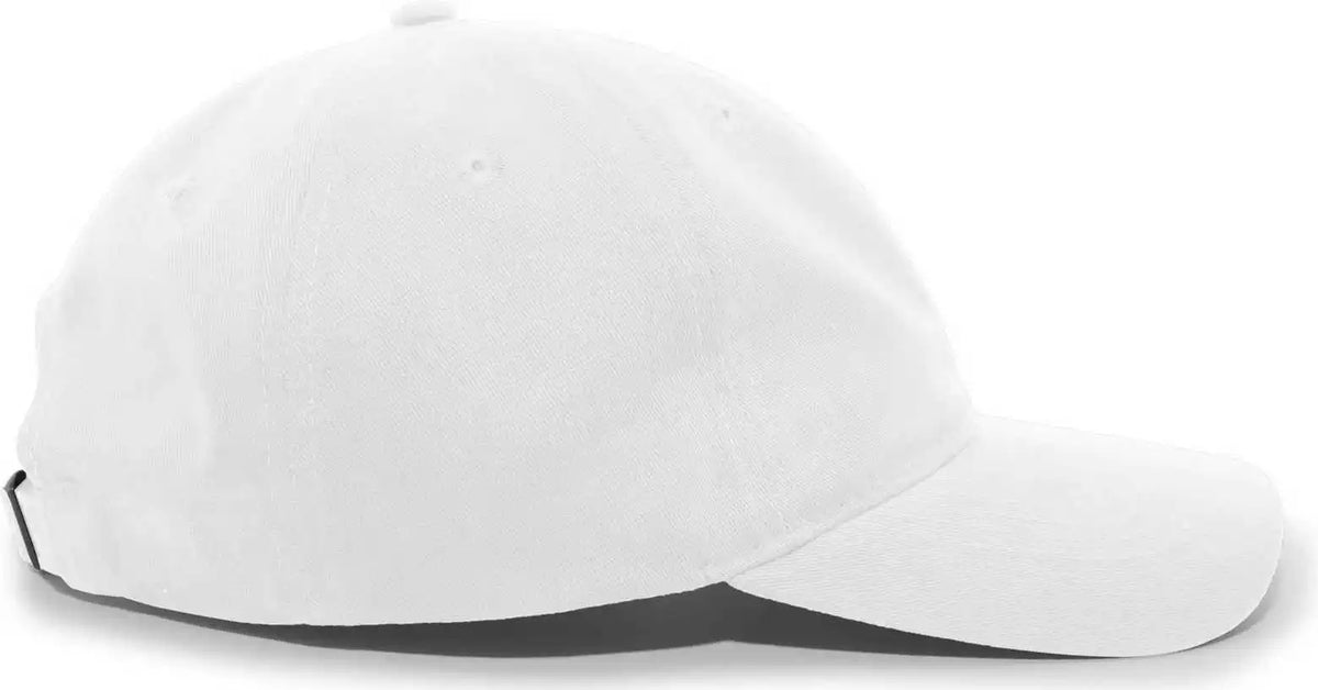 Pacific Headwear 201c Brushed Cotton Twill Buckle Back Cap White / 7’’ 7 7/8’’