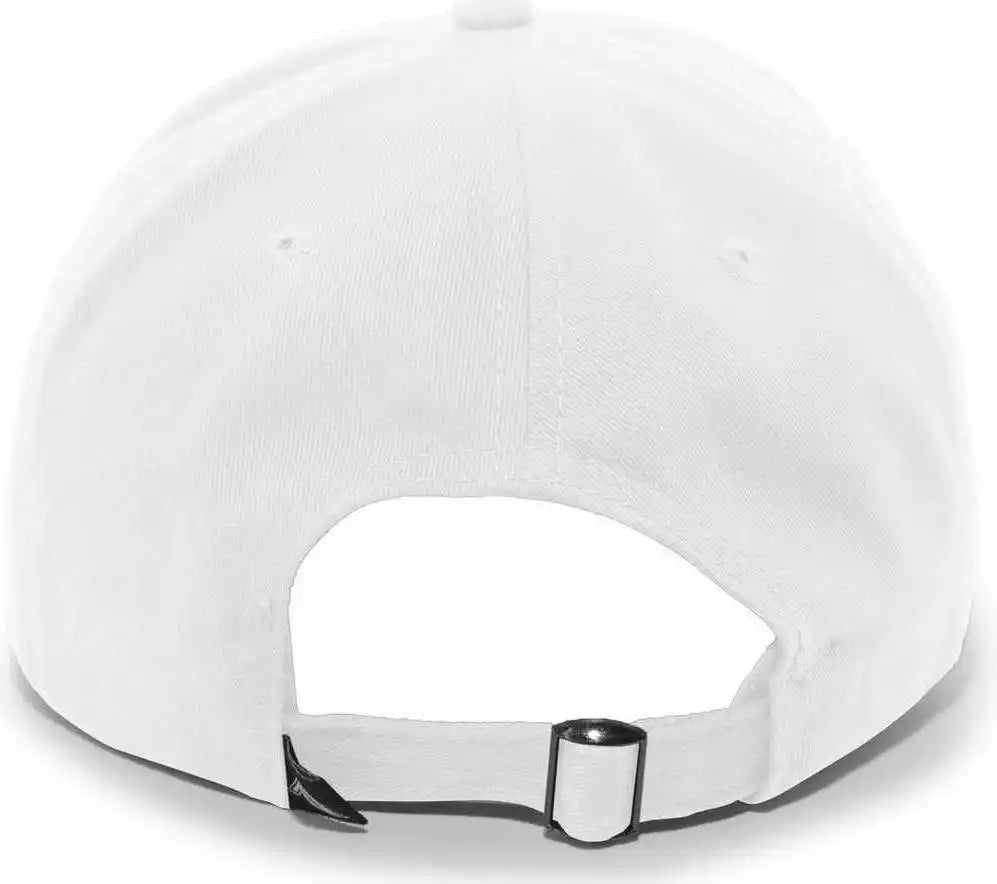 Pacific Headwear 201c Brushed Cotton Twill Buckle Back Cap White / 7’’ 7 7/8’’