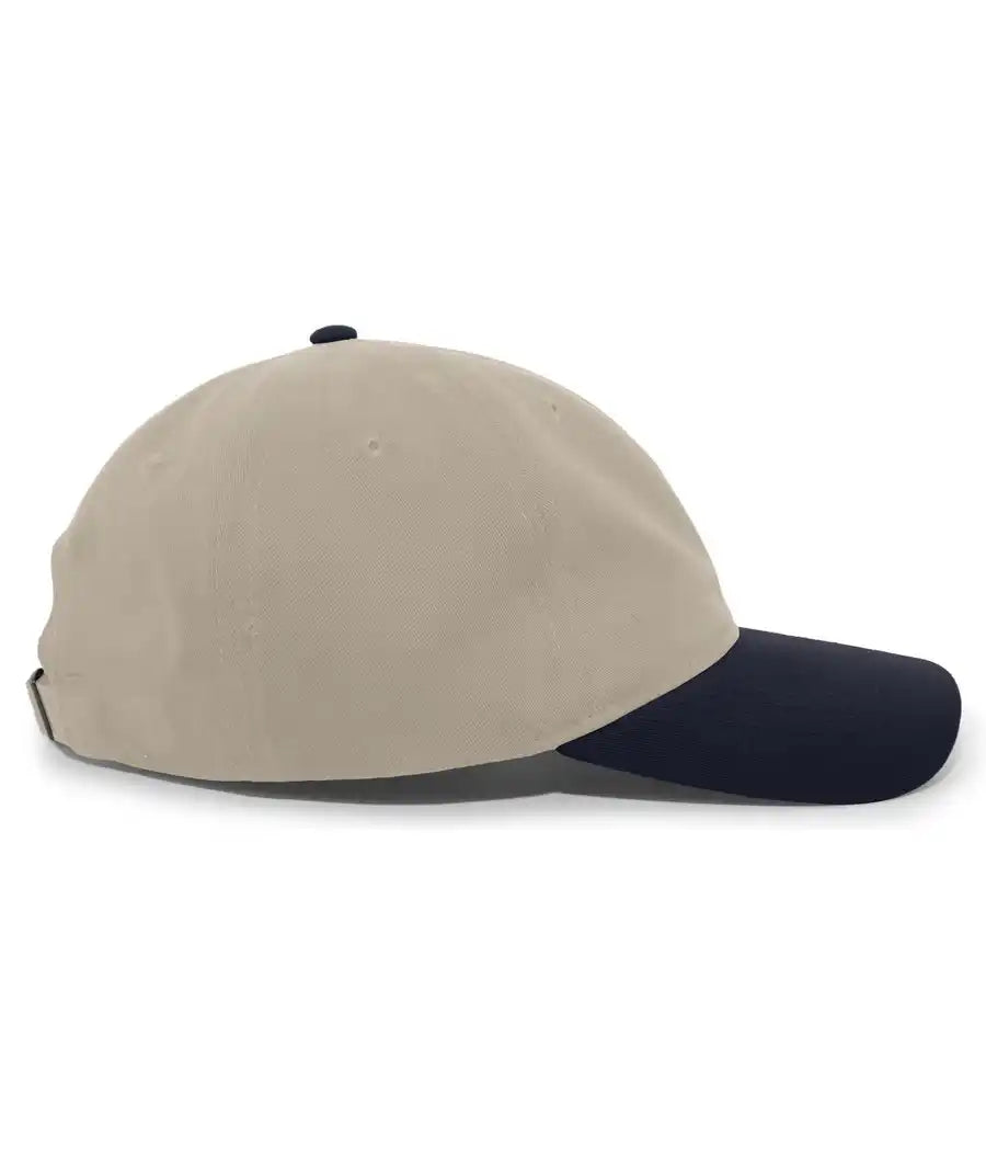 Pacific Headwear 201c Brushed Cotton Twill Buckle Strap Adjustable Cap - Khaki Navy - 7’’ - 7 7/8’’