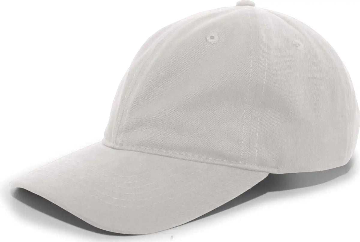 Pacific Headwear 201c Brushed Cotton Twill Buckle Strap Adjustable Cap Silver / 7’’ 7 7/8’’