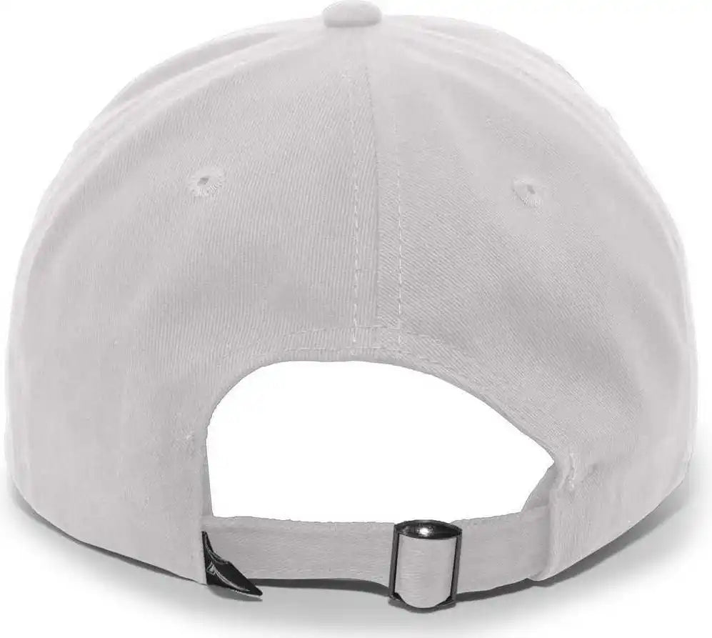 Pacific Headwear 201c Brushed Cotton Twill Buckle Strap Adjustable Cap Silver / 7’’ 7 7/8’’