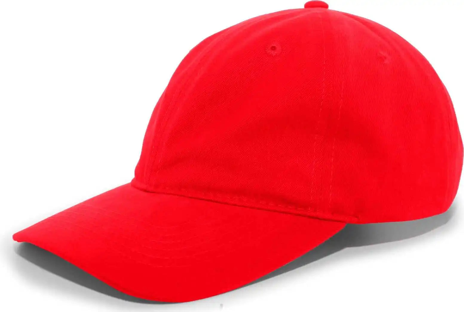 Pacific Headwear 201c Brushed Cotton Twill Buckle Strap Adjustable Cap - Red - 7’’ - 7 7/8’’
