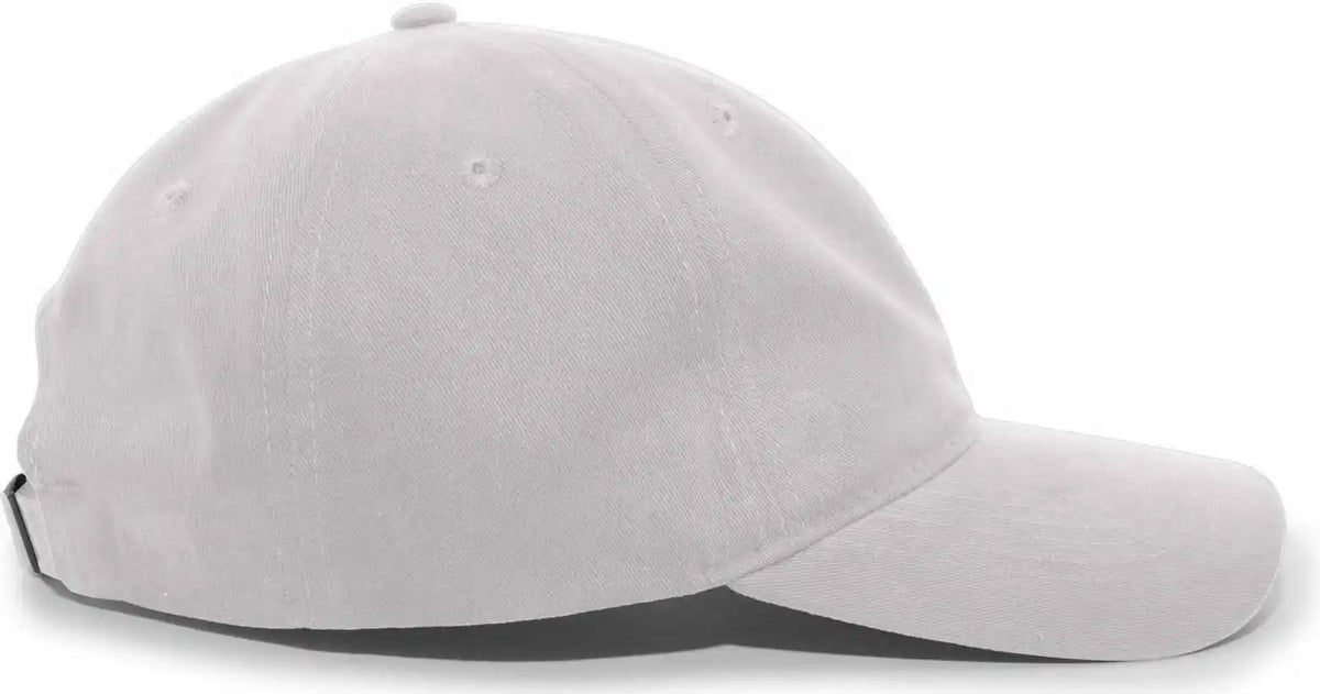 Pacific Headwear 201c Brushed Cotton Twill Buckle Strap Adjustable Cap Silver / 7’’ 7 7/8’’
