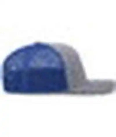 Pacific Headwear 210c Melange Heather Low Profile Trucker Grey Royal / 7’’ 7 7/8’’