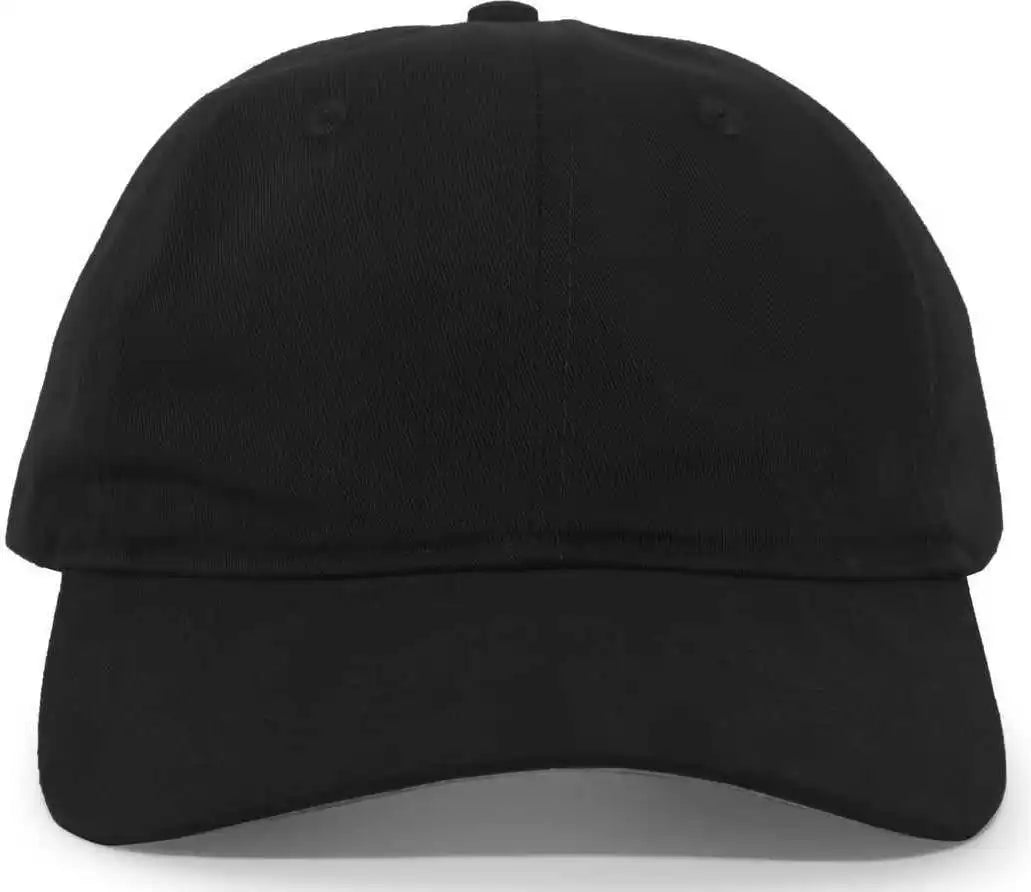 Pacific Headwear 220c Brushed Cotton Twill Hook-and-loop Cap - Black - 7’’ - 7 7/8’’
