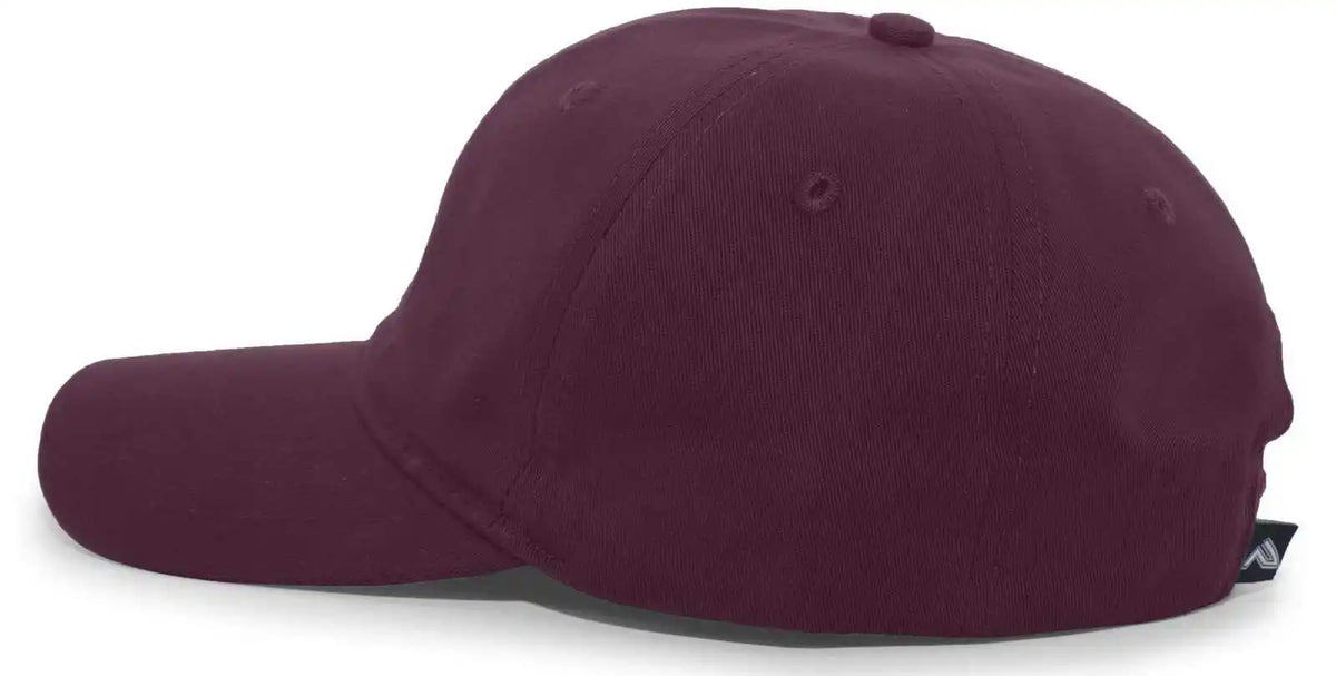 Pacific Headwear 220c Brushed Cotton Twill Hook and Loop Cap Maroon / 7’’ 7 7/8’’