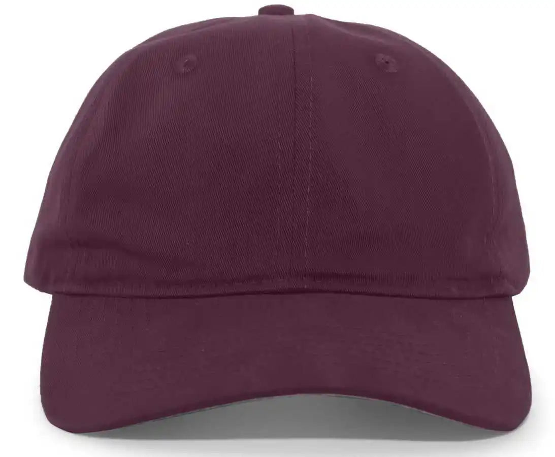 Pacific Headwear 220c Brushed Cotton Twill Hook and Loop Cap Maroon / 7’’ 7 7/8’’