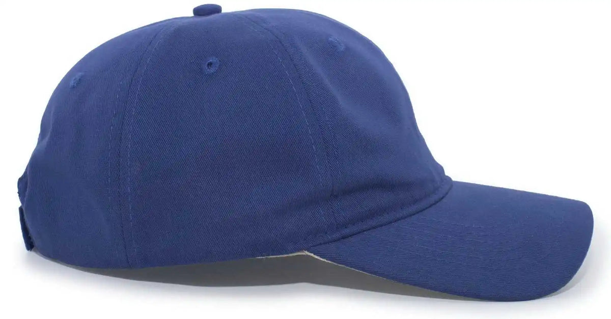 Pacific Headwear 220c Brushed Cotton Twill Hook-and-loop Cap - Royal - 7’’ - 7 7/8’’