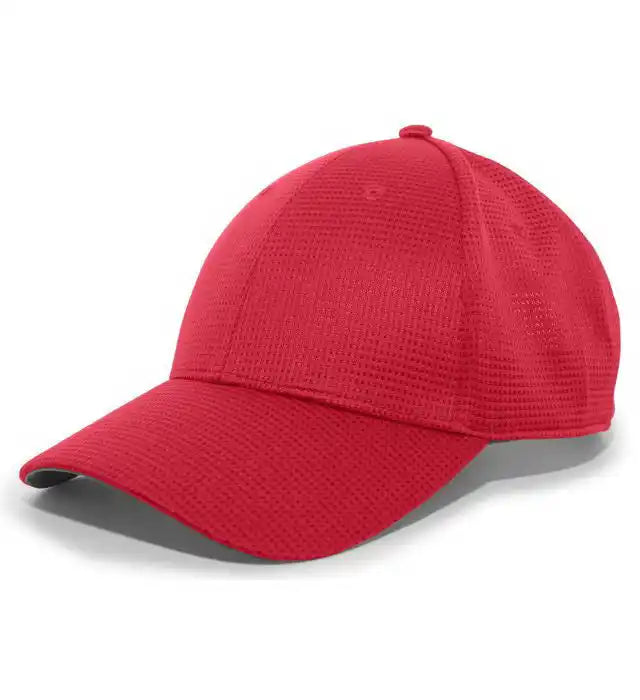 Pacific Headwear 285c Air-tech Performance Hook-and-loop Cap - Red - 7’’ - 7 7/8’’