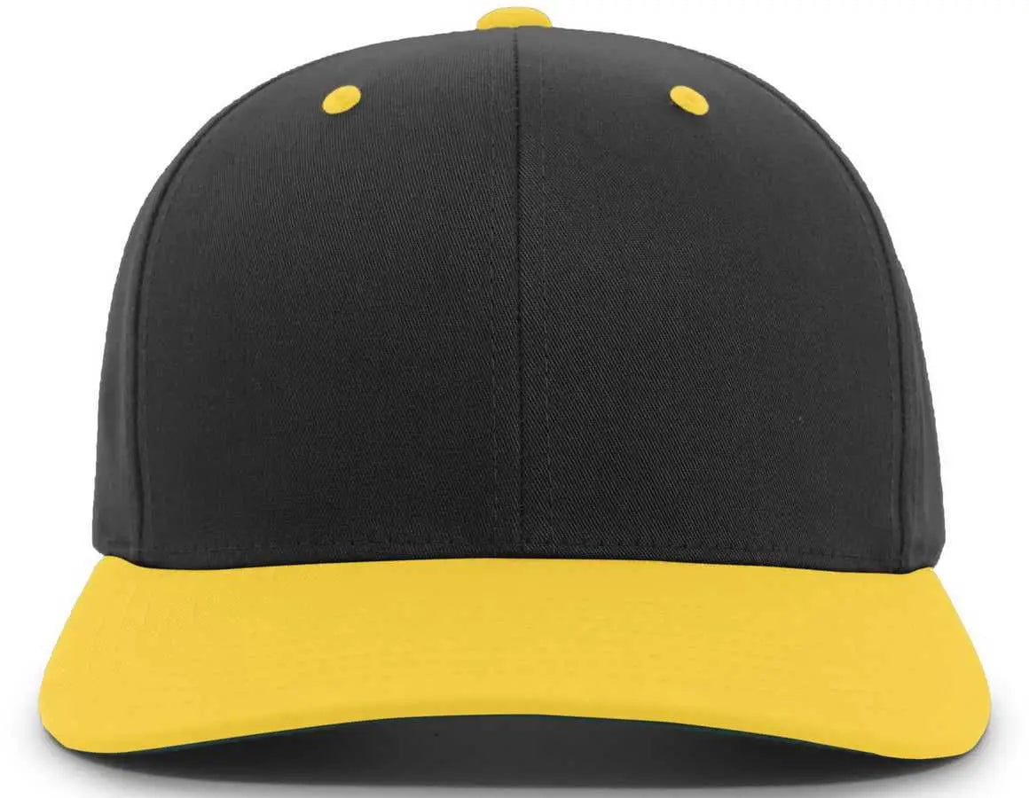 Pacific Headwear 302c Cotton Blend Hook-and-loop Cap - Black Gold - 7’’ - 7 7/8’’