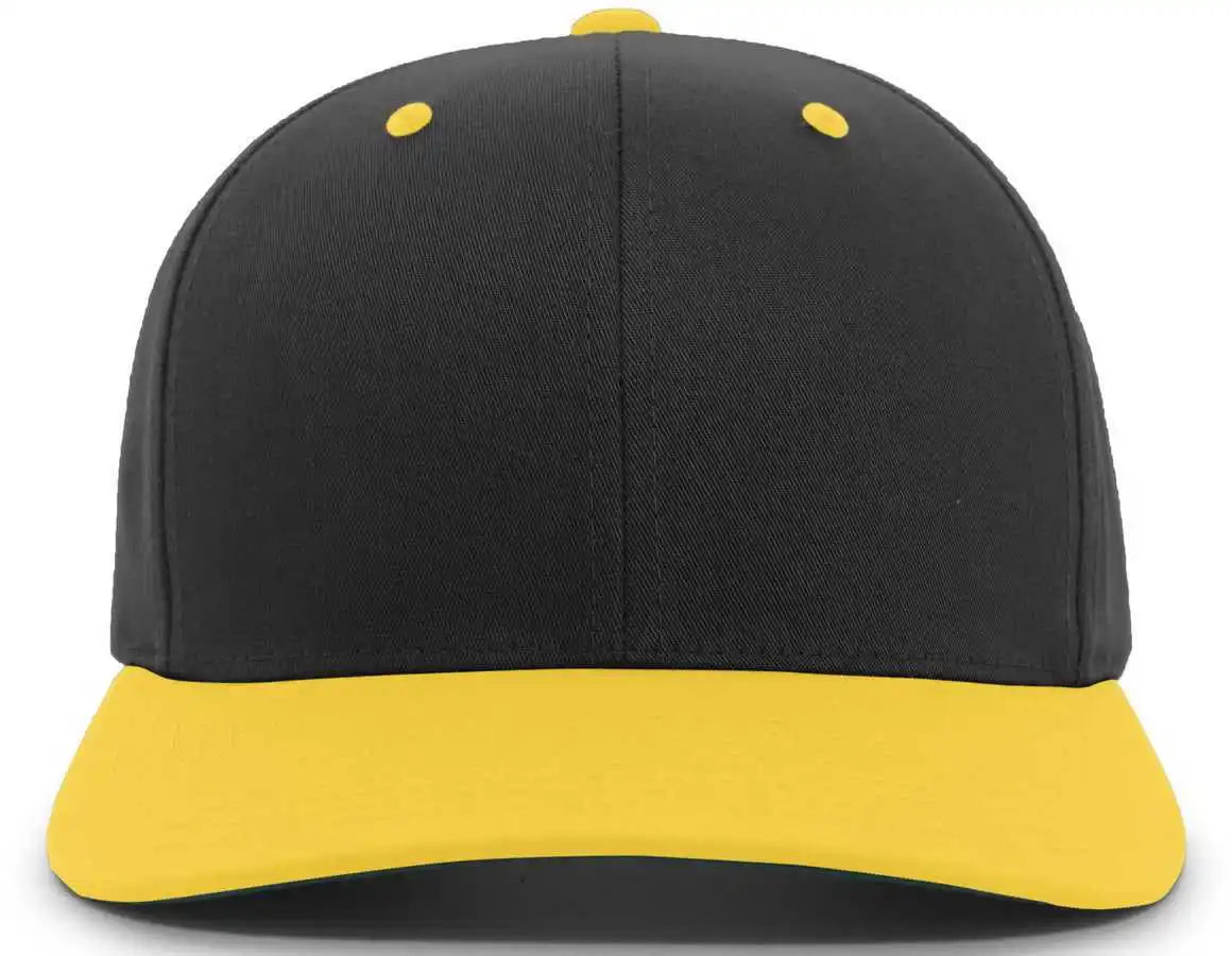 Pacific Headwear 302c Cotton Blend Hook and Loop Cap Black Gold