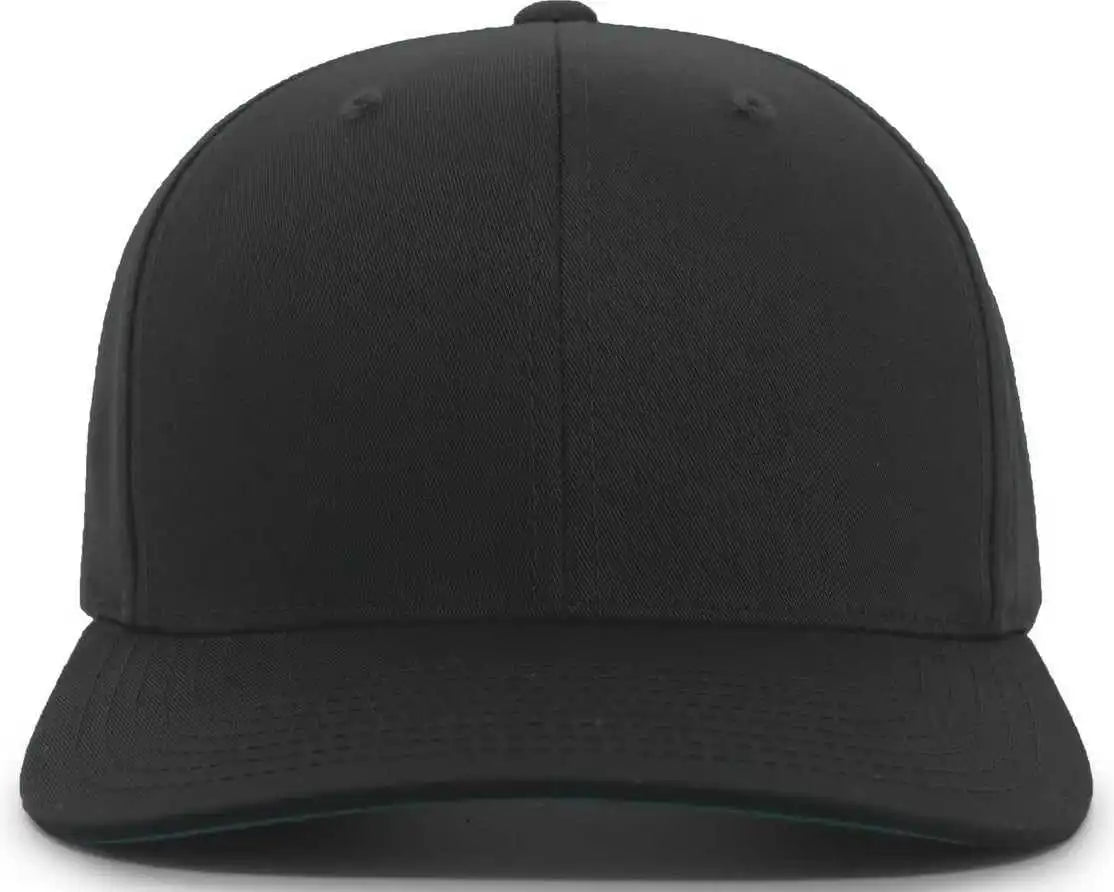 Pacific Headwear 302c Cotton Blend Hook and Loop Cap Black