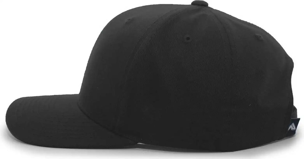 Pacific Headwear 302c Cotton Blend Hook and Loop Cap Black