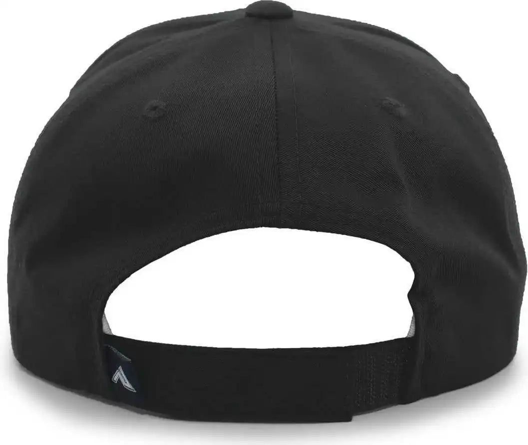 Pacific Headwear 302c Cotton Blend Hook and Loop Cap Black