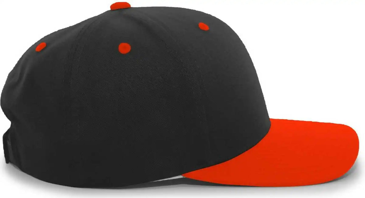 Pacific Headwear 302c Cotton Blend Hook and Loop Cap Black Orange