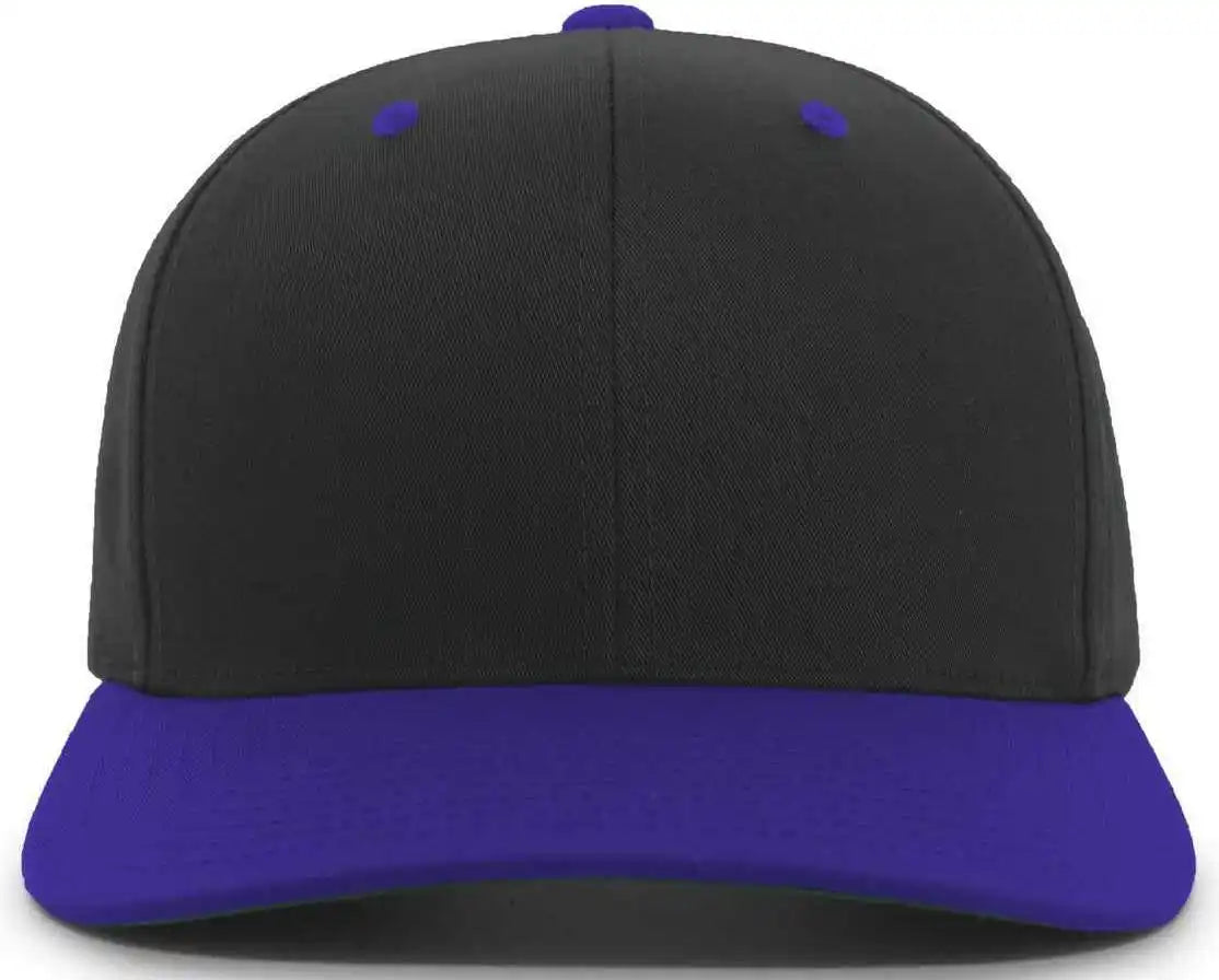 Pacific Headwear 302c Cotton Blend Hook and Loop Cap Black Purple