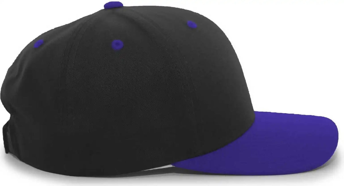 Pacific Headwear 302c Cotton Blend Hook and Loop Cap Black Purple