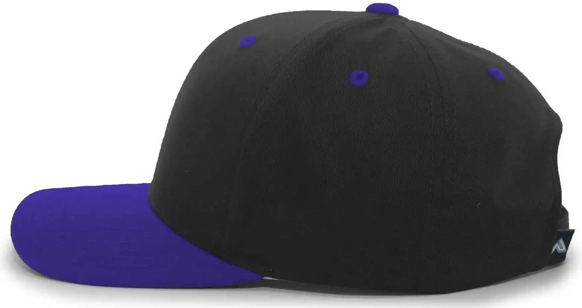 Pacific Headwear 302c Cotton Blend Hook and Loop Cap Black Purple