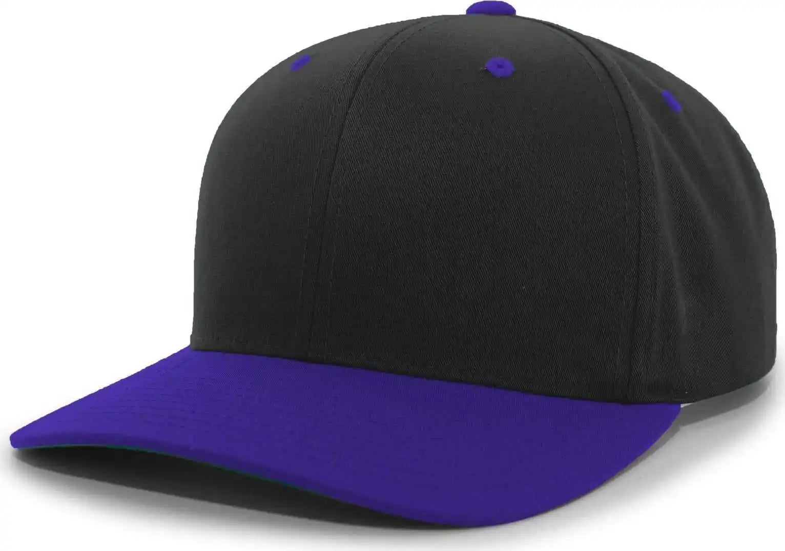 Pacific Headwear 302c Cotton Blend Hook-and-loop Cap - Black Purple - 6 1/2’’ - 7’’