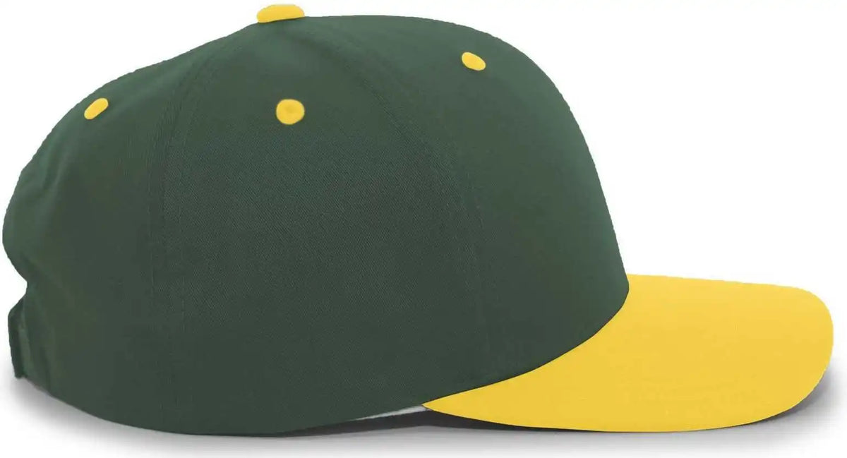 Pacific Headwear 302c Cotton Blend Hook-and-loop Cap - Dark Green Gold
