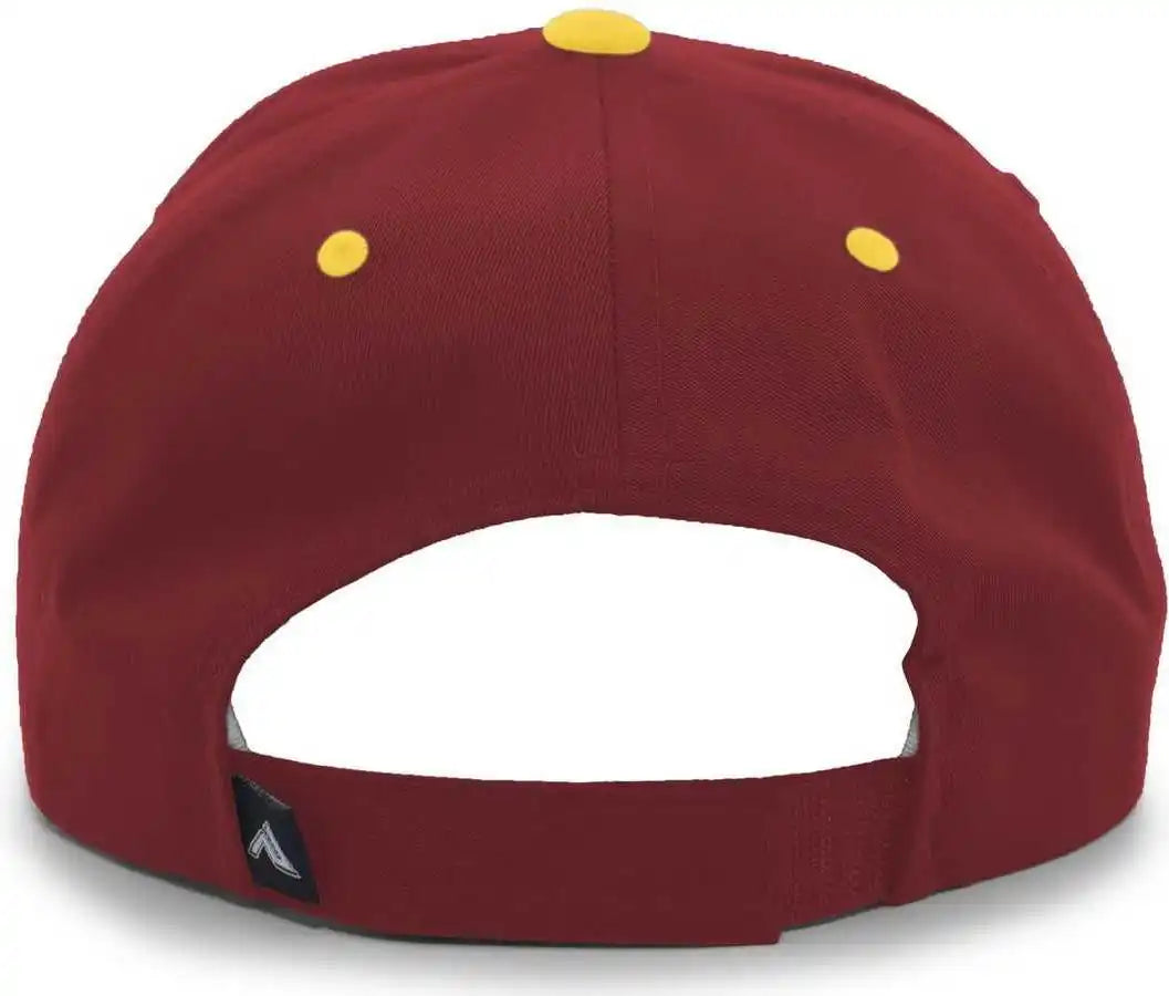 Pacific Headwear 302c Cotton Blend Hook and Loop Cap Maroon Gold