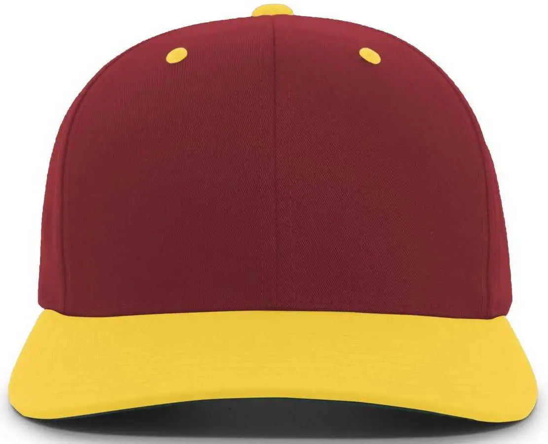 Pacific Headwear 302c Cotton Blend Hook-and-loop Cap - Maroon Gold