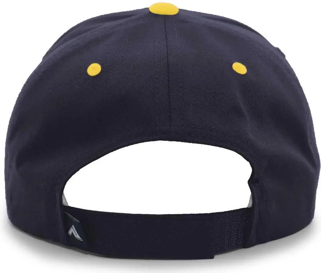 Pacific Headwear 302c Cotton Blend Hook-and-loop Cap - Navy Gold - 7’’ - 7 7/8’’