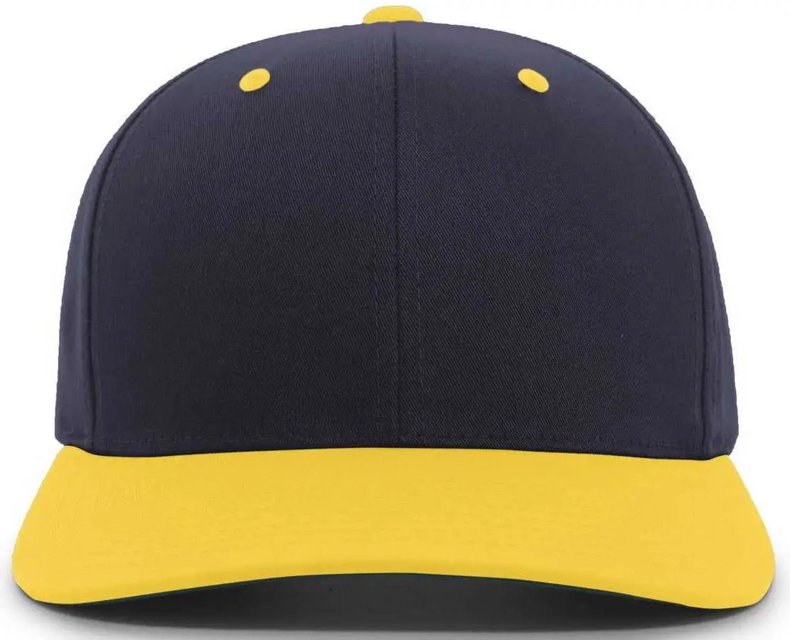 Pacific Headwear 302c Cotton Blend Hook-and-loop Cap - Navy Gold