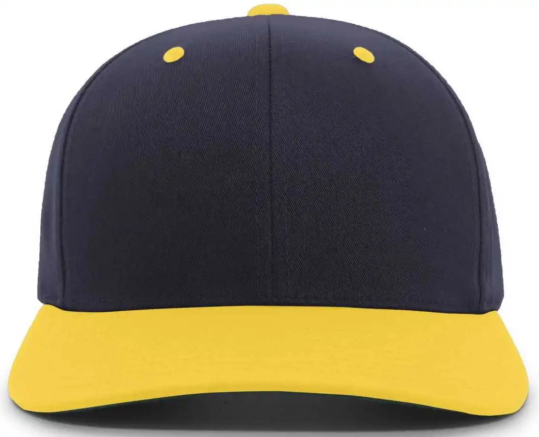 Pacific Headwear 302c Cotton Blend Hook-and-loop Cap - Navy Gold