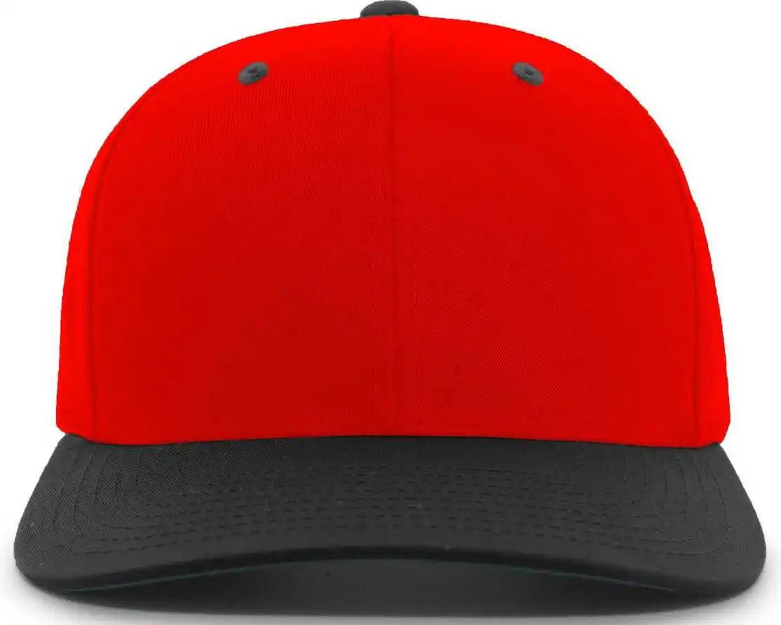Pacific Headwear 302c Cotton Blend Hook-and-loop Cap - Red Black - 6 1/2’’ - 7’’